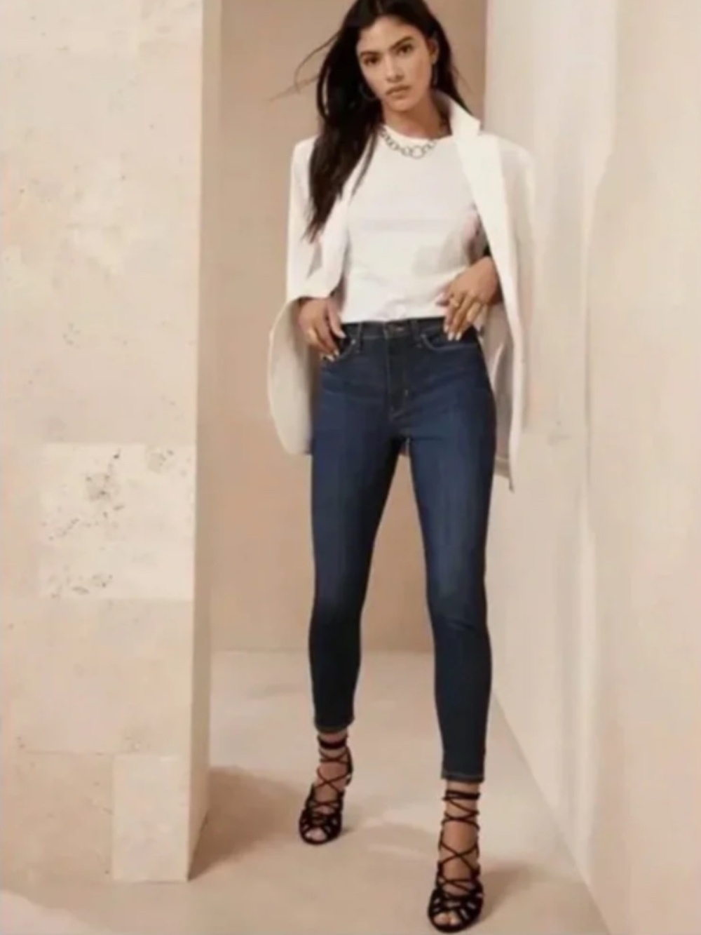 Banana Republic High-Rise SCULPT Skinny Stretch Jean Dark Wash Size 27